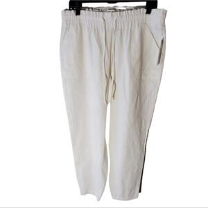 NYCC‎ Pull on WHITE BEACH VACATION RESORT Linen blend joggers size 10 NEW